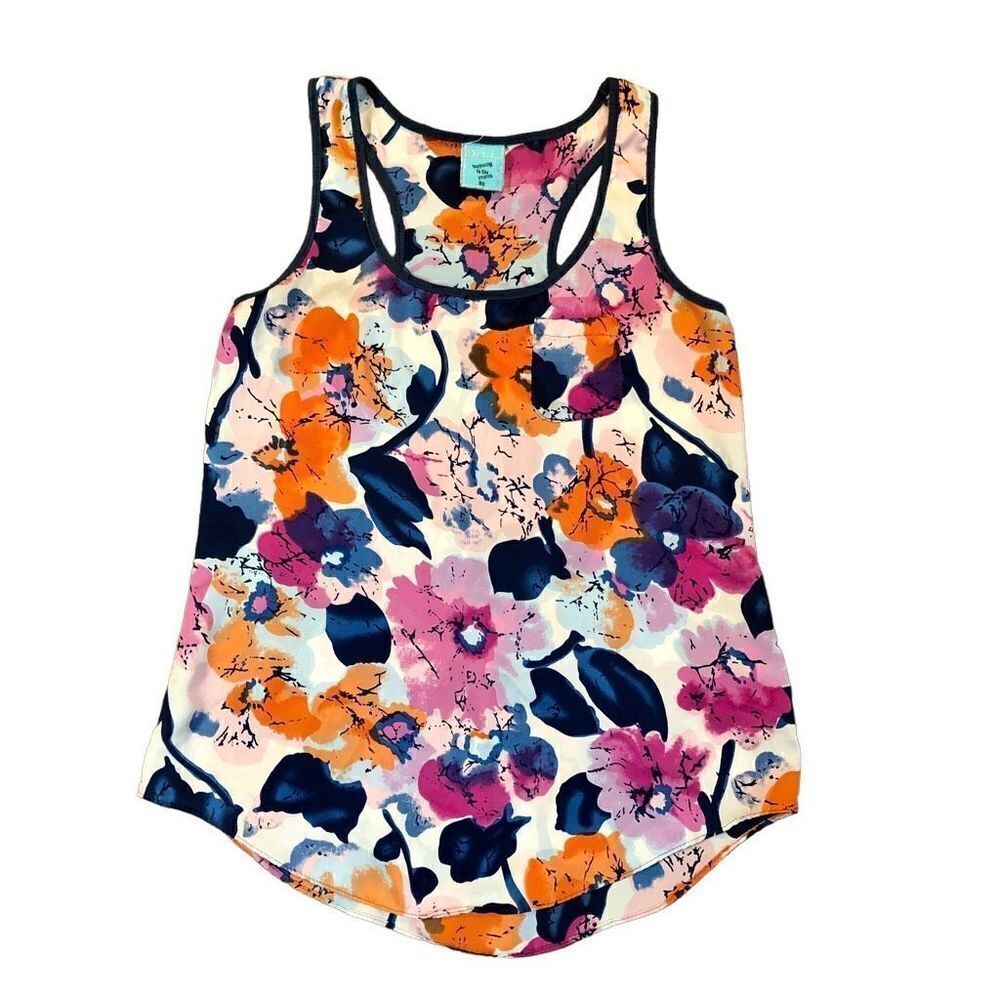 H.I.P. Happening in the Present Floral T Back Tank Size XS